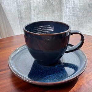 Brand New Villeroy & Boch Crafted Denim Espresso Cup & Saucer (0.11L/ 2 oz)